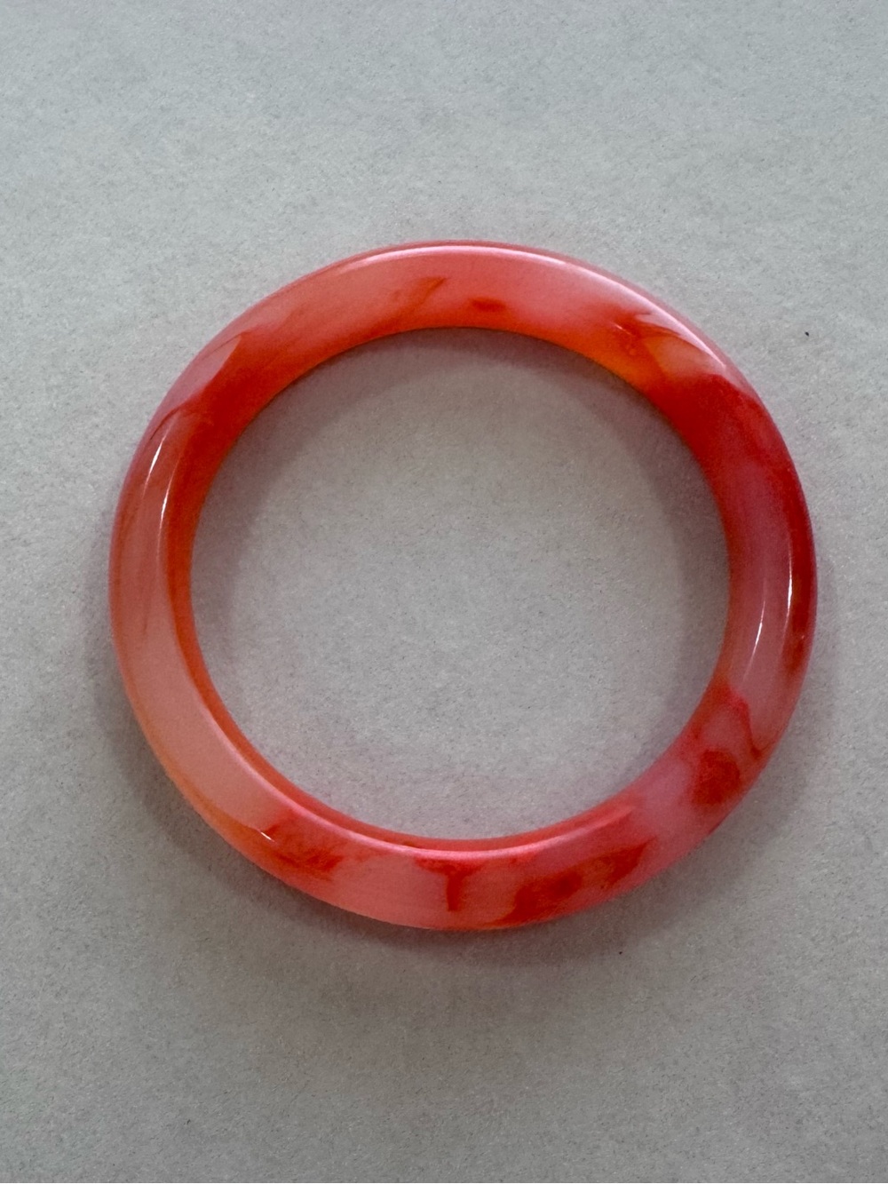 Red Agate Bangle Bracelet
